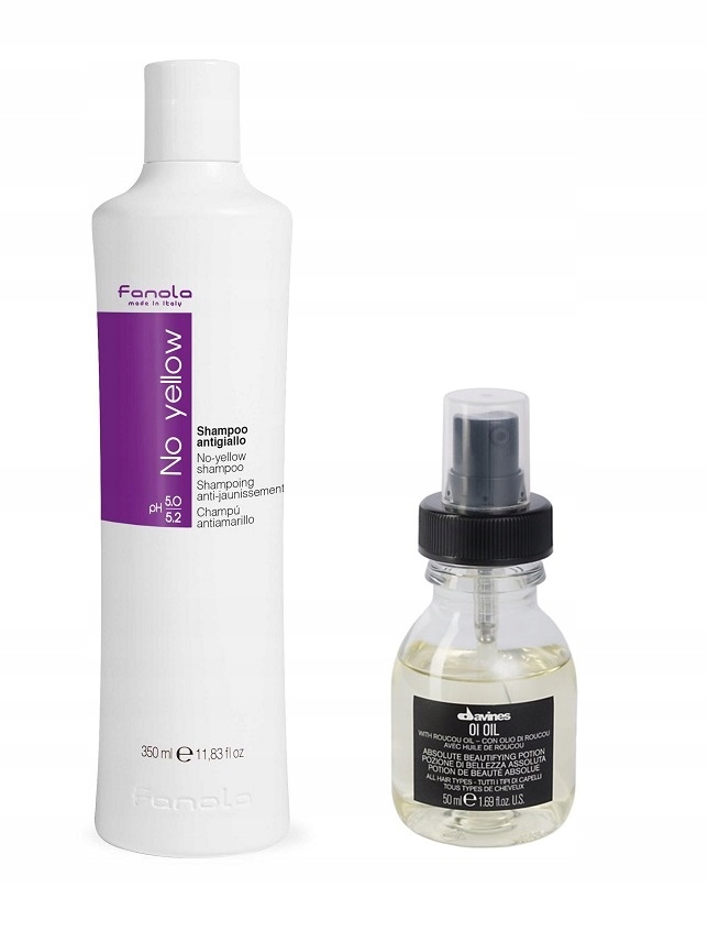 Fanola No Yellow šampon fialový 350 ml Davines olej 50 ml sada