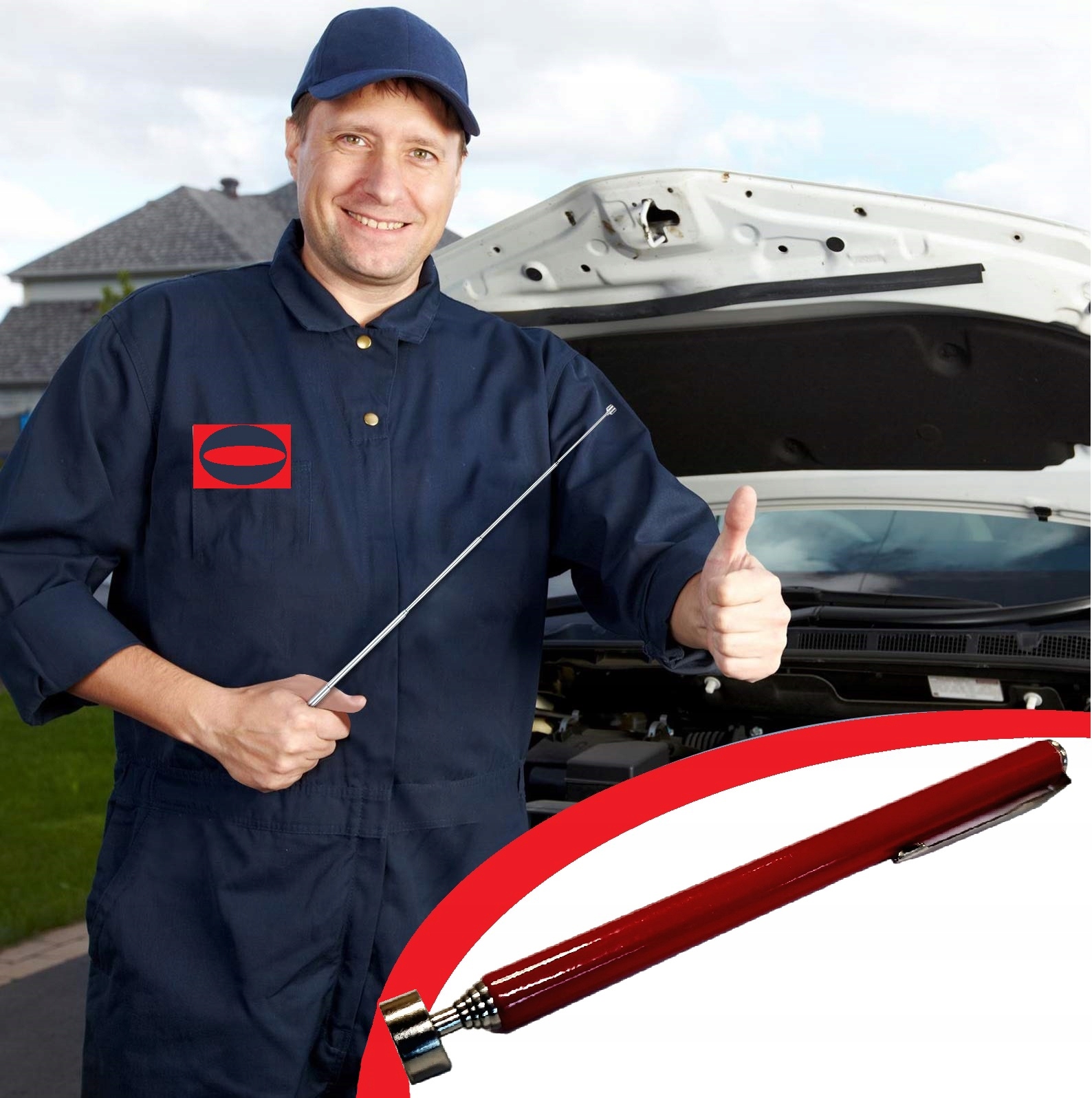 CHWYTAK MAGNETYCZNY TELESKOPOWY DŁUGI MOCNY MAGNES ROZKŁADANY Z KLIPSEM EAN (GTIN) 5905972403437