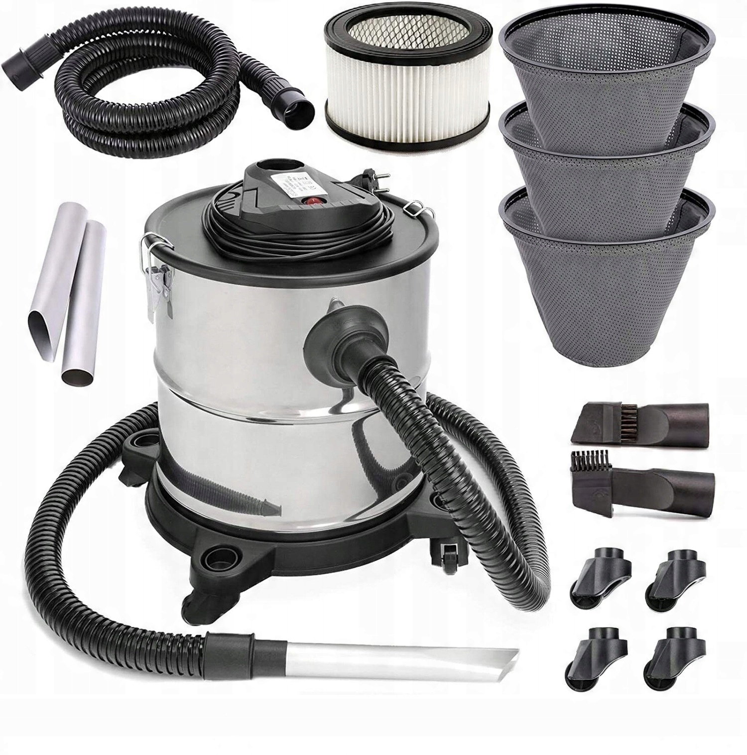 Odkurzacz Do Popiołu Kominka Pieca Gruzu Separator Kominkowy Zbiornik 20L