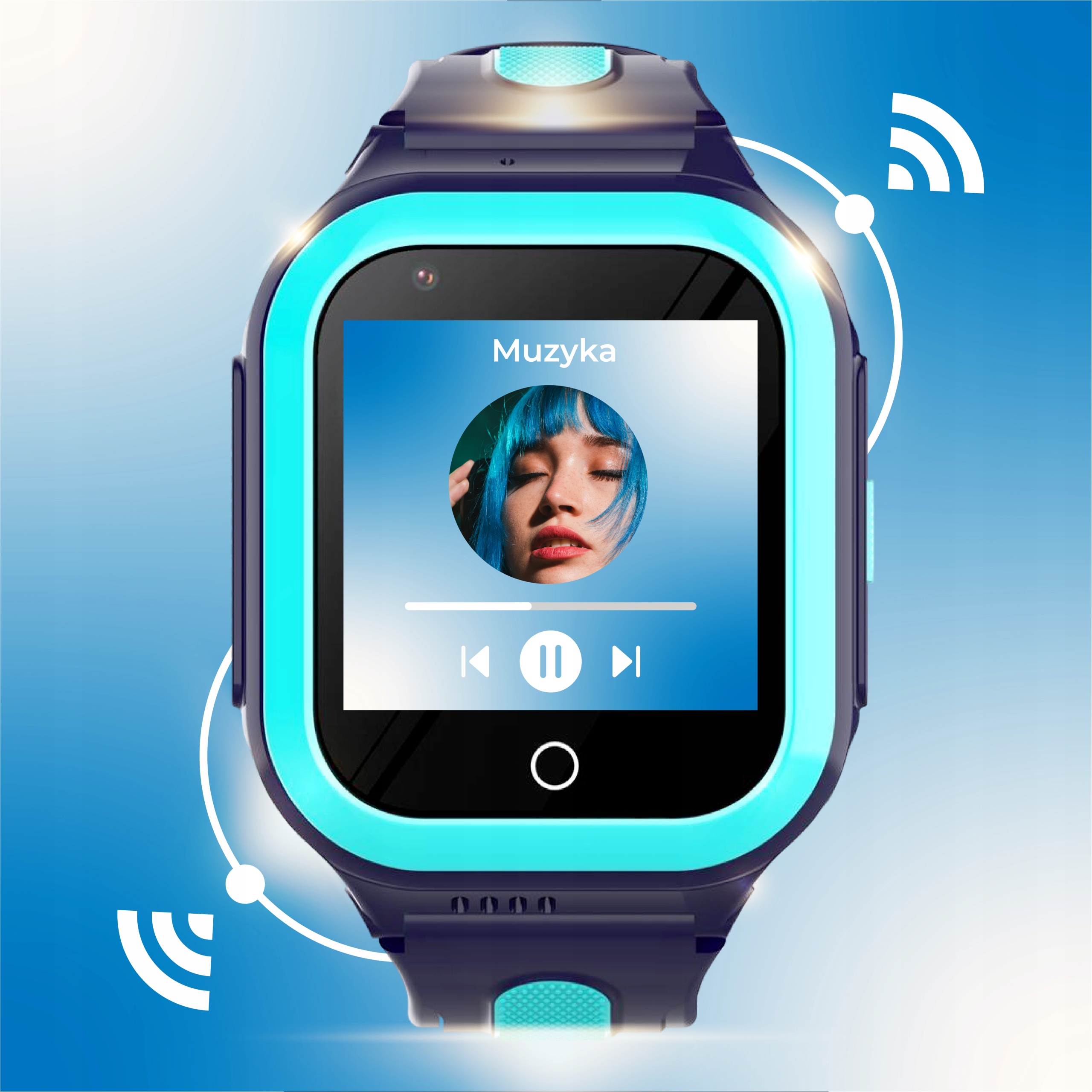 SMARTWATCH DLA DZIECI ZEGAREK TELEFON GPS SMS ROZMOWY MP3 WIBRACJA Z GRAMI Szerokość koperty 400 mm