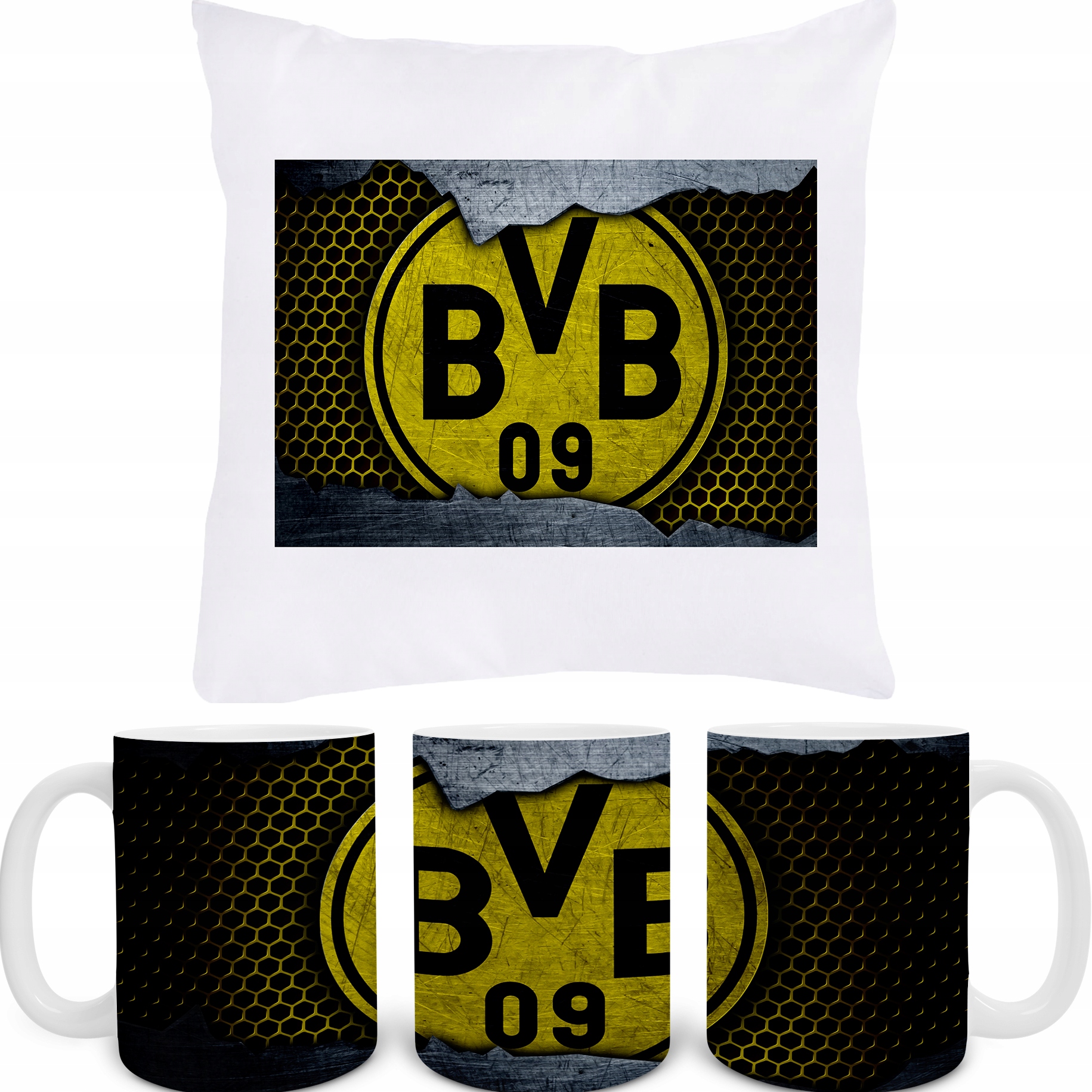 

Zestaw Kubek Poduszka Borussia Dortmund Tekst