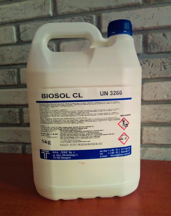 BIOSOL CL do mycia CIP, preparat do dezynfekcji