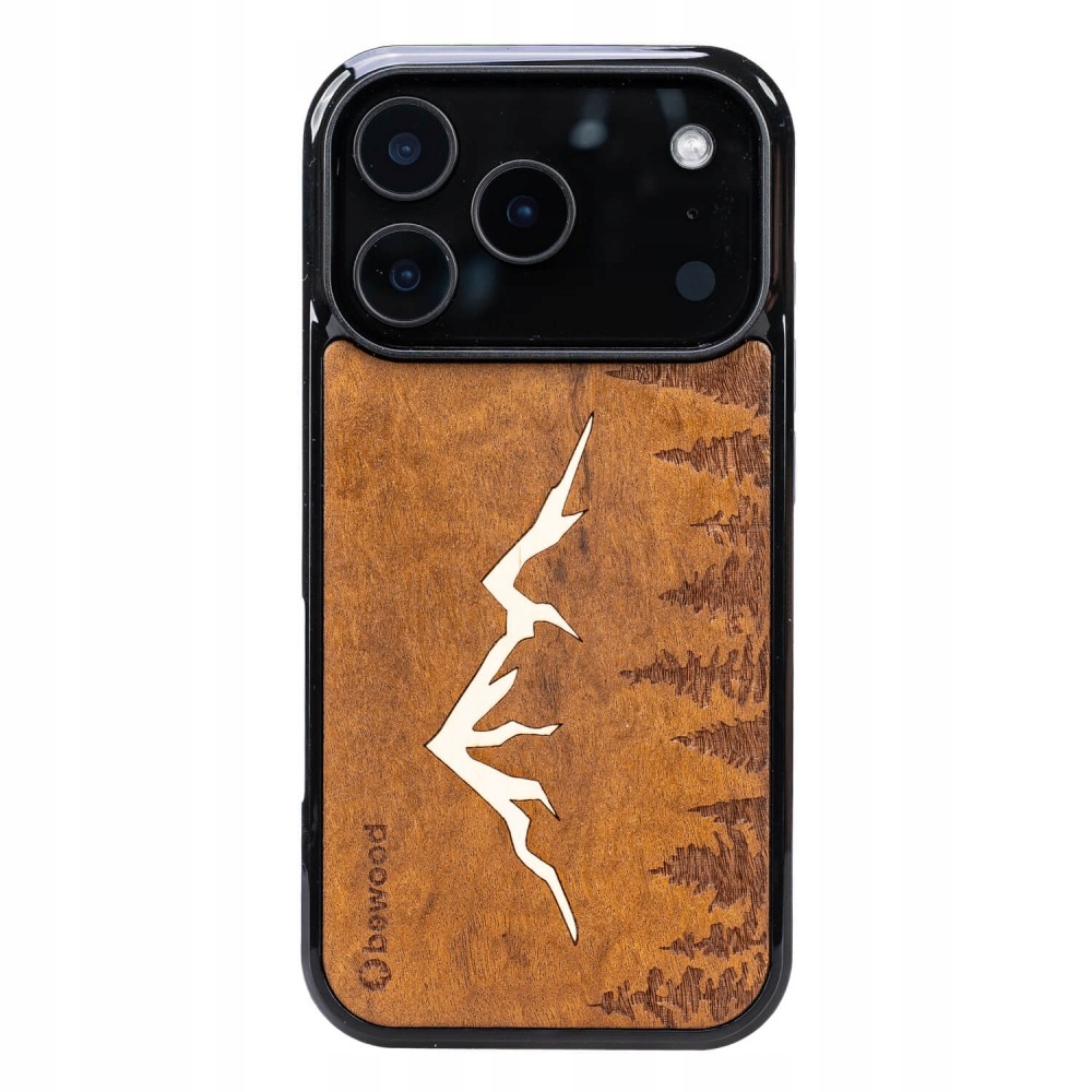 Drewniane Etui Bewood do iPhone 17 Pro Góry Imbuia