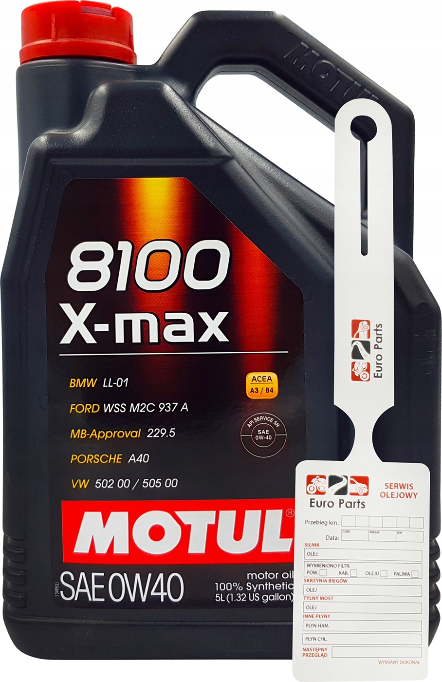 

Motul 8100 X-max 0W40 5L A3/B4 Cf Bmw Mercedesmotu