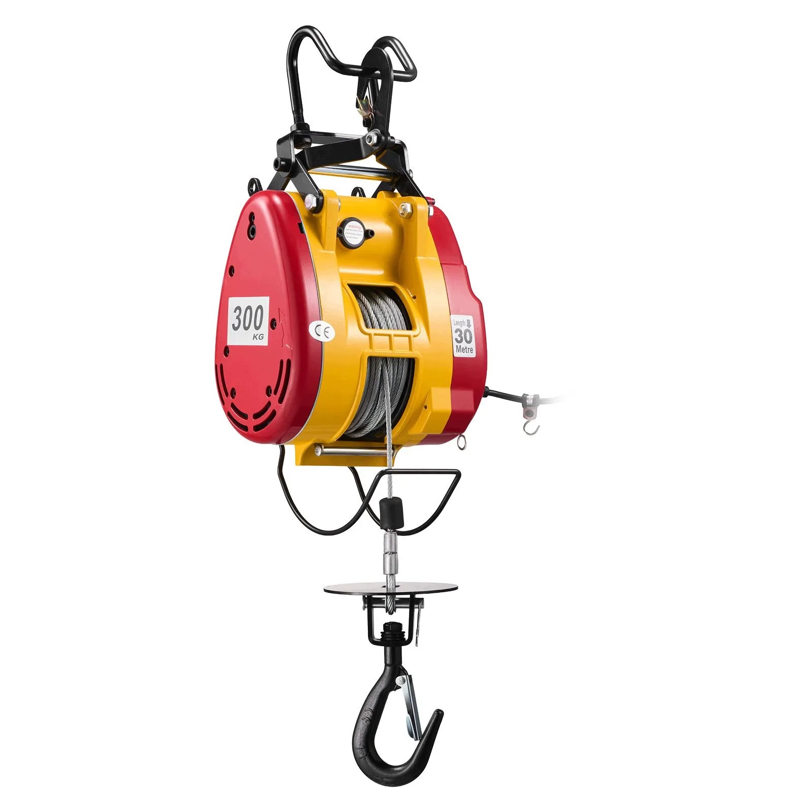 Elektrický navijak 300 kg 1500 W 30 m výkonný bezdrôtový diaľkový ovládač