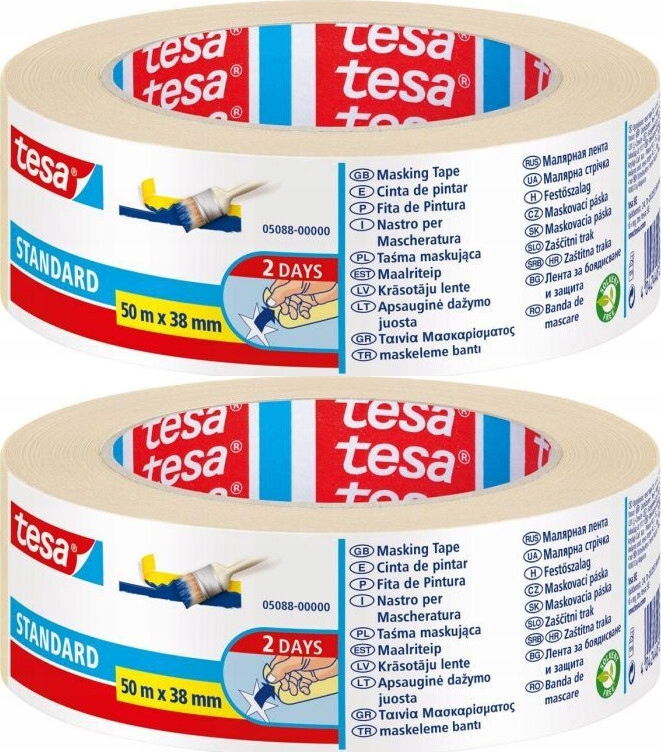 Taśma maskująca malarska tesa standard 50mx38 x2