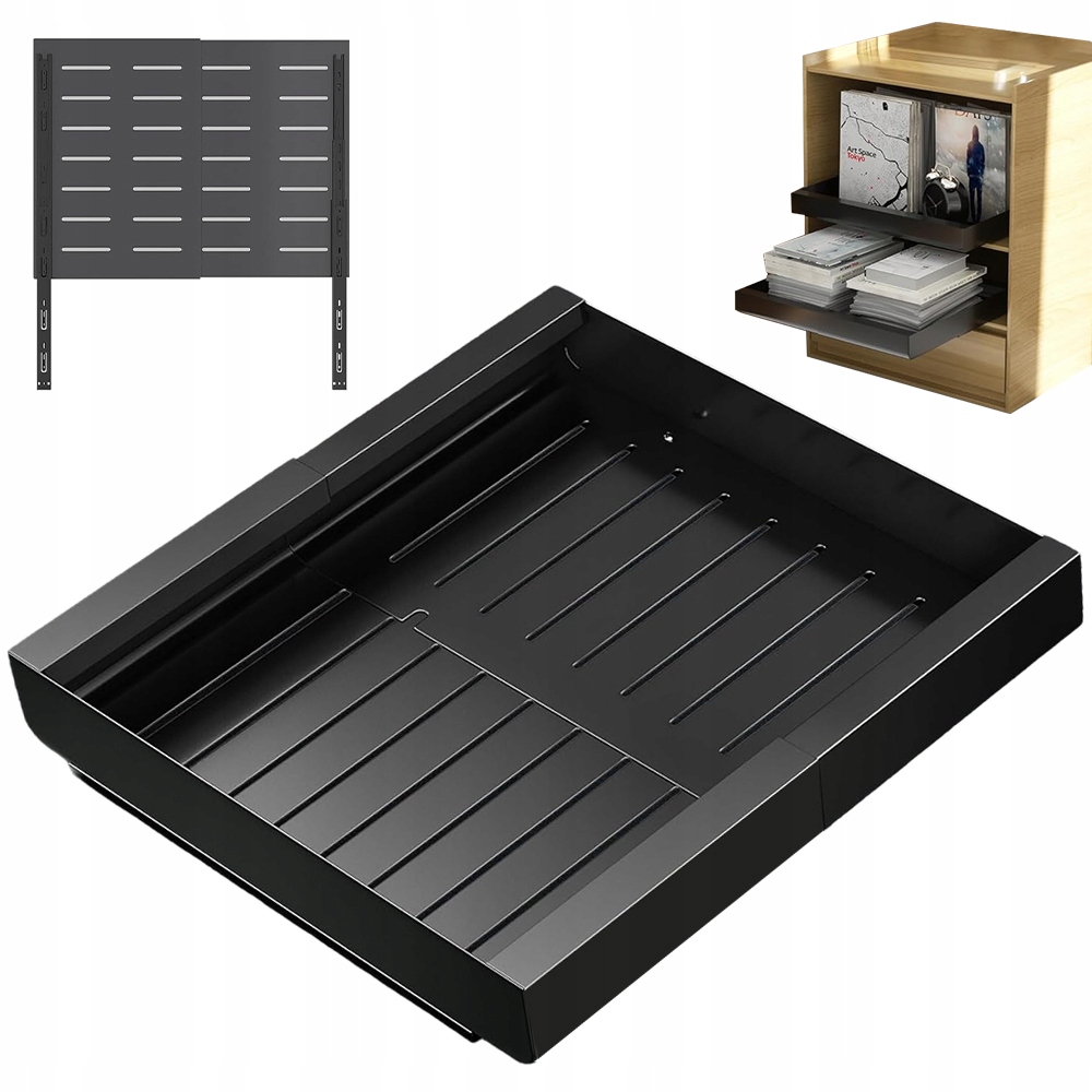 Rozšiřitelná Kovová Police S Tlumenými Vodítky Bez Vrtání