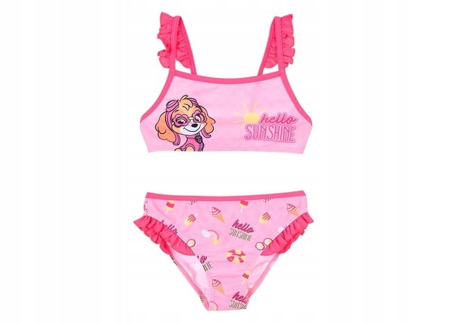 PSI PATROL SKYE STRÓJ KĄPIELOWY DWUCZĘCIOWY FALBANKI róż 3 L FN02L Marka Sun City