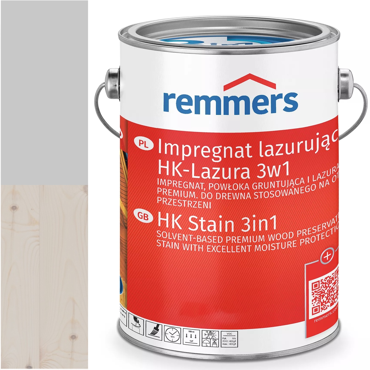 Remmers HK-Lasur Ochranná lazúra na drevo Ral 7047 Sivá Popolavá 10L