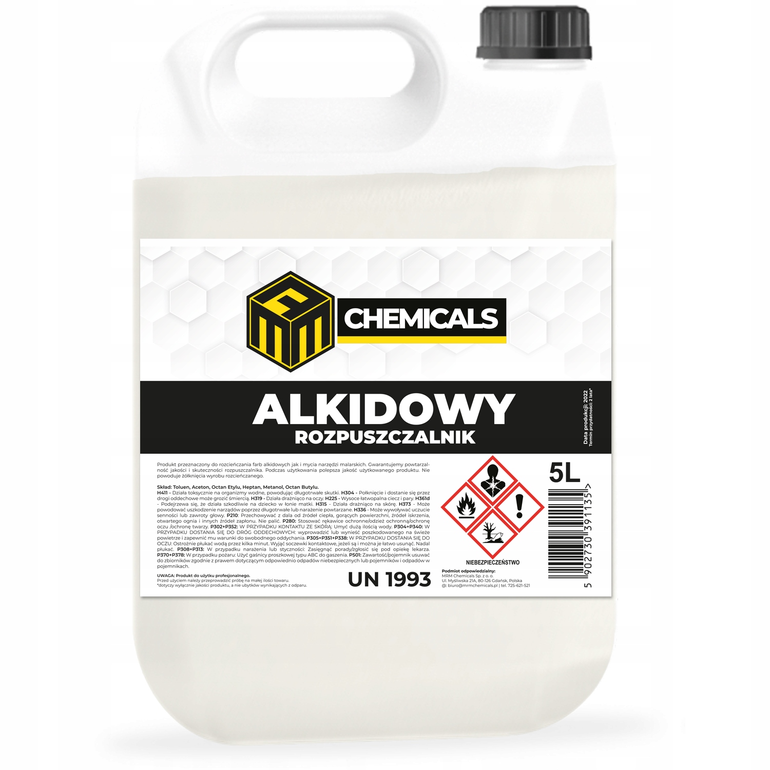 ALKIDOWY ROZPUSZCZALNIK ROZCIEŃCZALNIK 200L Numer katalogowy producenta RA200