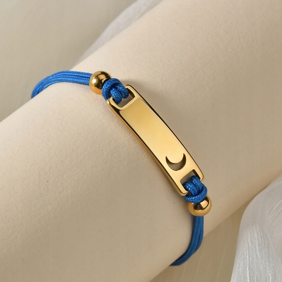 Personalized Engrave Kid's Name Id Bar String Bracelets For Boy Girl Motyw inny