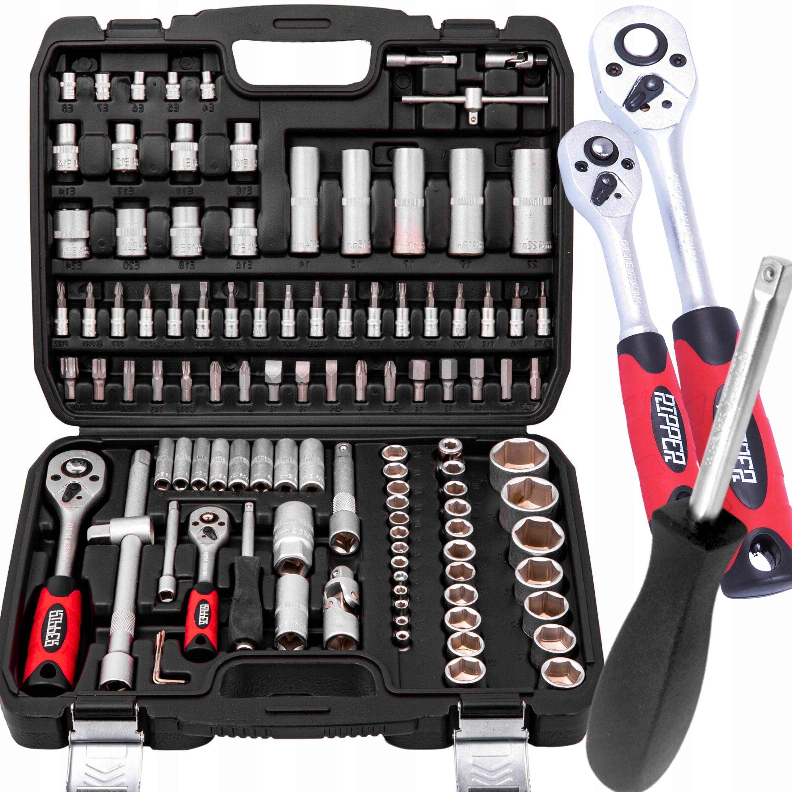 ZESTAW KLUCZY NASADOWYCH KLUCZE NASADOWE TORX 94 EL GRZECHOTKA PRZEGUB