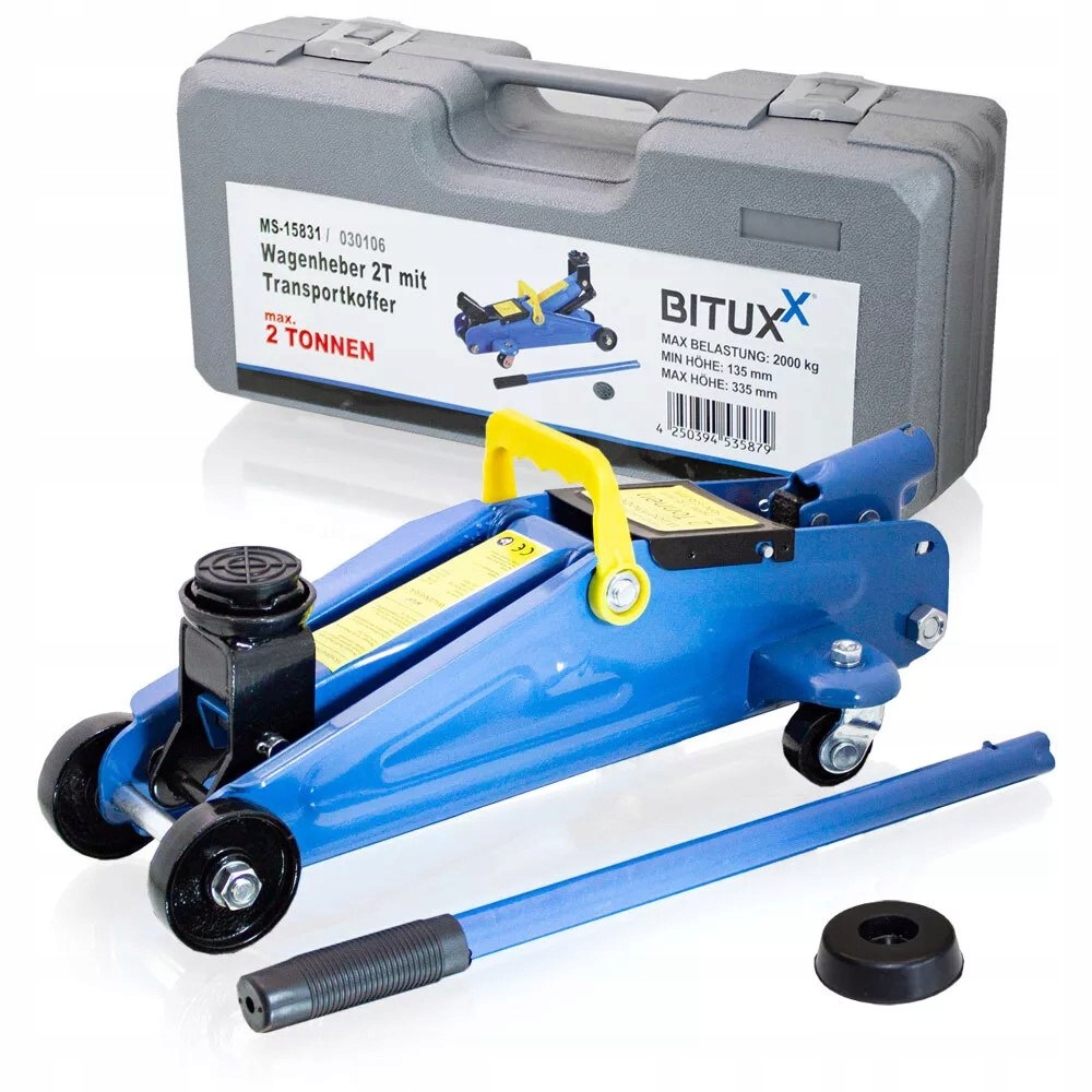 Hydraulický zdvihák žaba 2T s kufríkom do auta a dielne