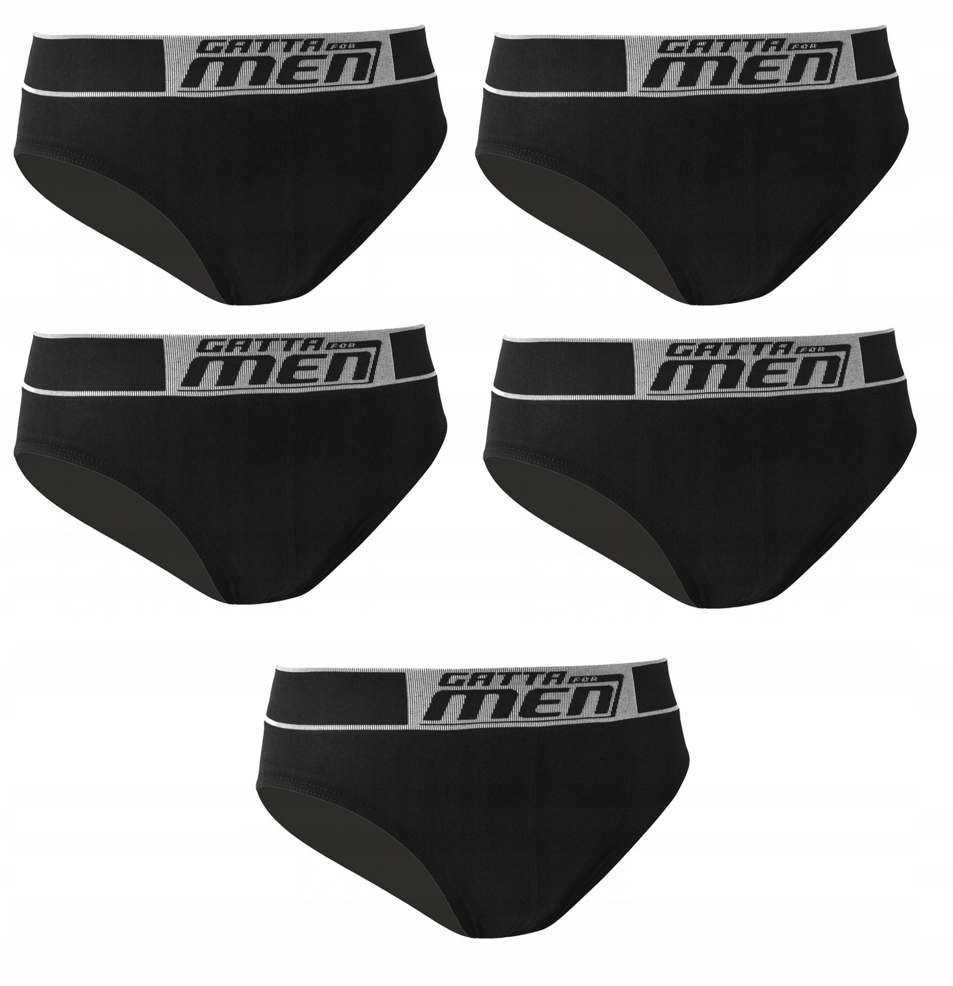 

5X Gatta Bawełna Slipy Męskie Black XL