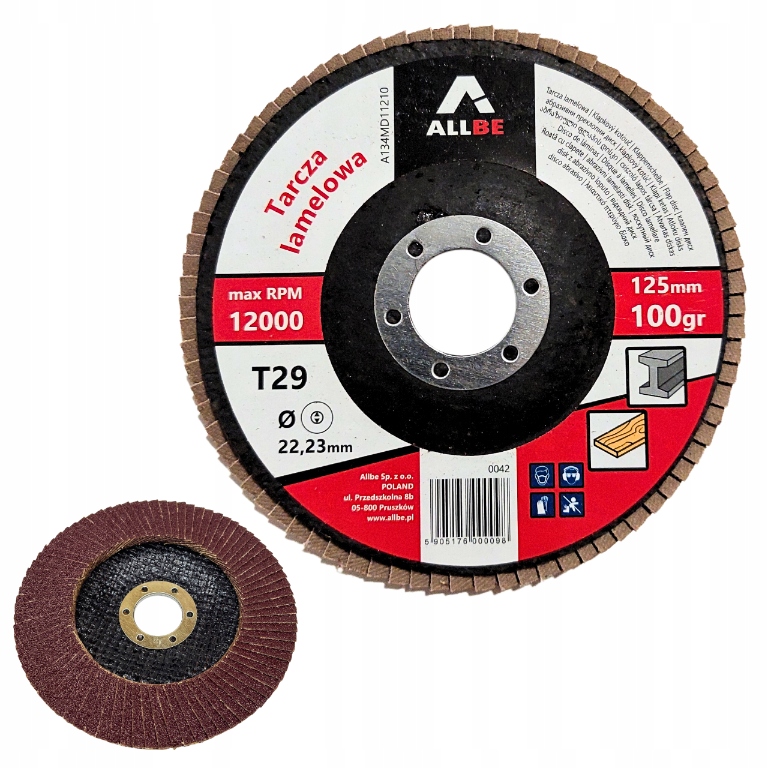 10SZT TARCZE LAMELOWE LISTKOWE 125MM P100 METAL Stan opakowania oryginalne