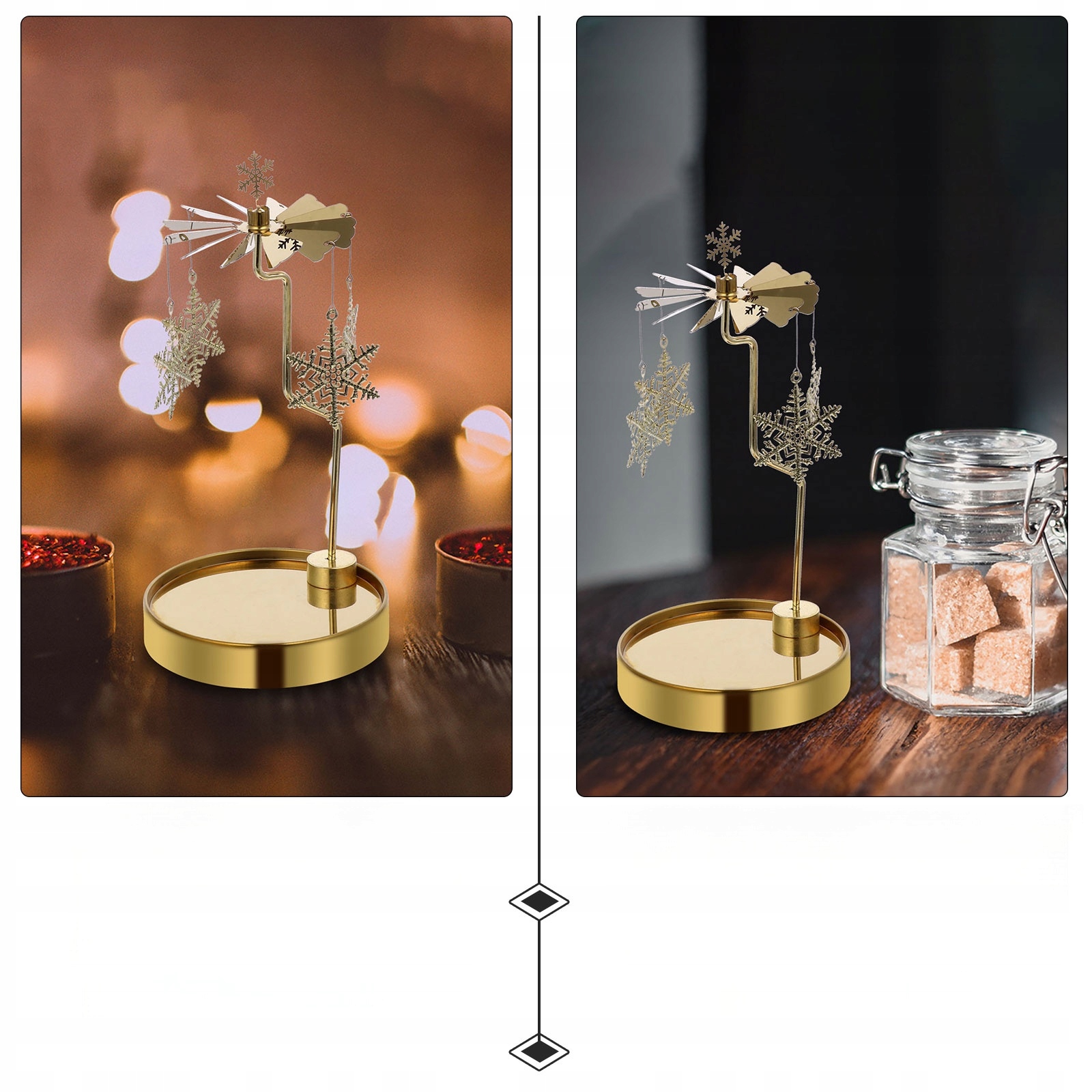 TEALIGHTOWE DEKORACJE ŚLUBNE ŚWIĄTECZNE SPINNER Marka bez marki