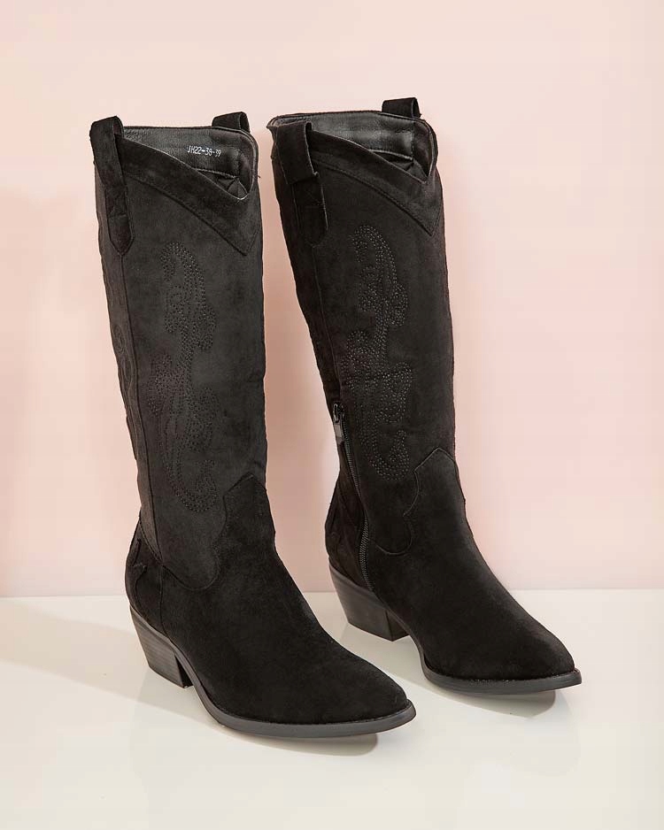 CZARNE BUTY KOWBOJKI DAMSKIE LIEFFIL 38 Płeć kobieta