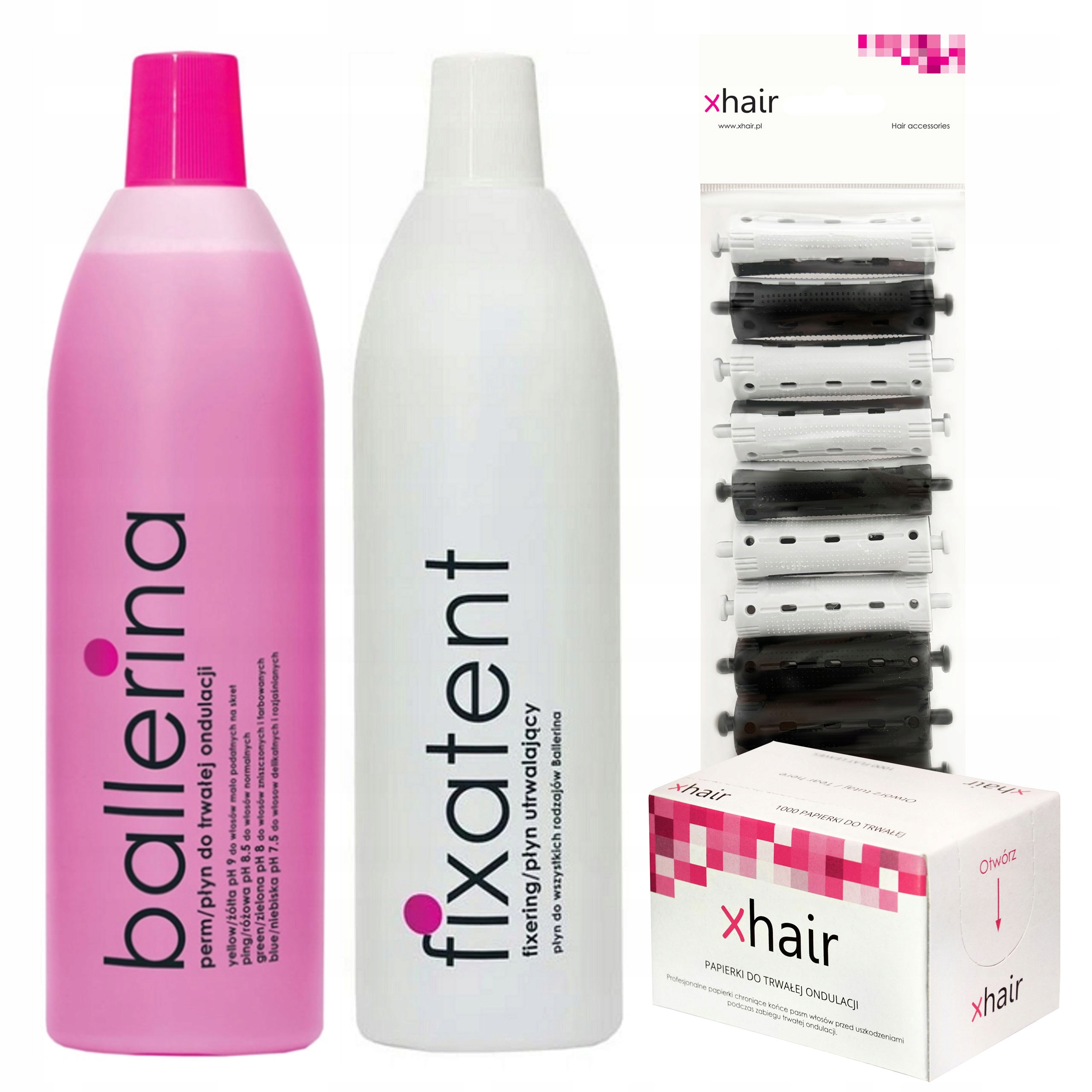 Sada pro trvalou ondulaci Set s válečky Tekutý Fixátor Papírky Xhair