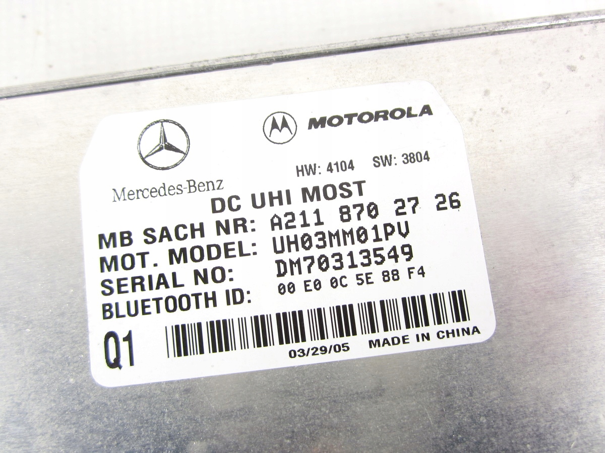 module telefonu Bluetooth Mercedes ML W164