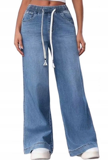 M.sara Damskie Spodnie Jeansowe Szerokie Nogawki Szwedy Wide Leg 44 XXL