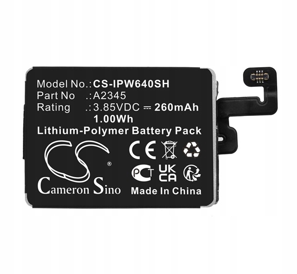 Baterie pro Apple Watch Series 6 40 mm Akumulátor A2345 260 mAh