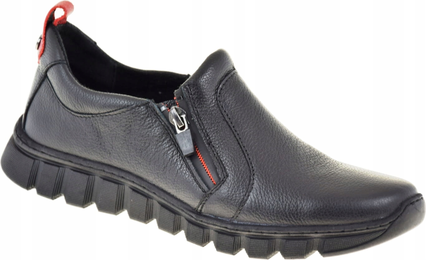 Dámské Polobotky Komfort Lícová Kůže Černá 1488 R38