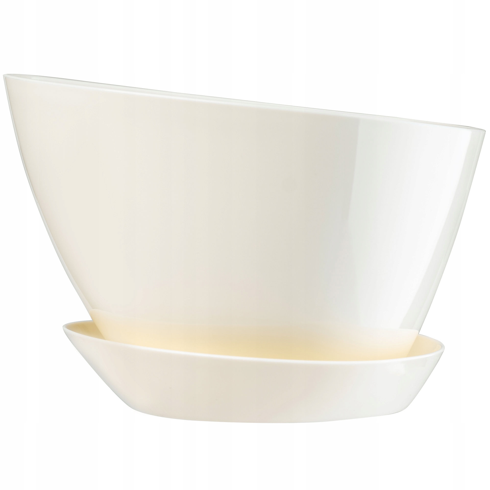 

Doniczka Osłonka Z Podstawką Donica Beżowa 14cm