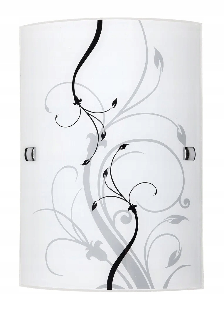 Kinkiet ścienny łazienkowy szklany biały wzorzysty w kwiaty listki Rabalux