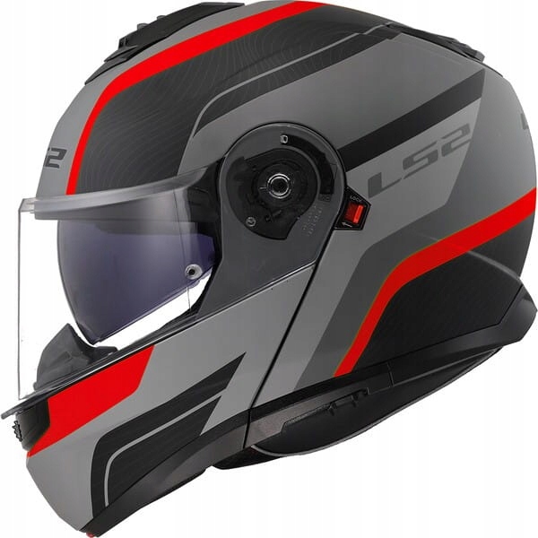 LS2 FF908 Strobe II Monza Black Grey Red Motocyklová Prilba S Čeľusťami XXL