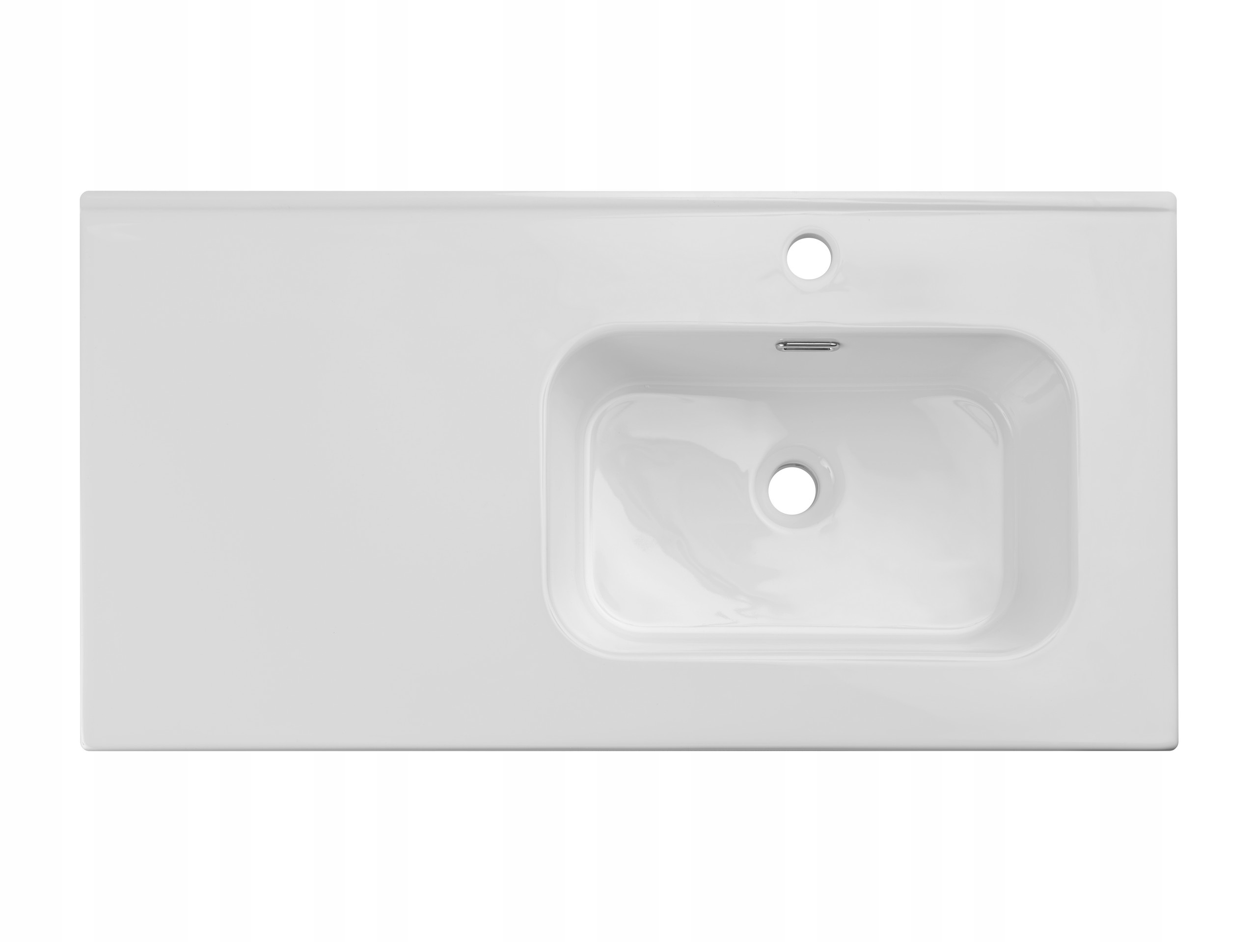 Jednokomorové nábytkové umyvadlo 90 cm s keramickou deskou