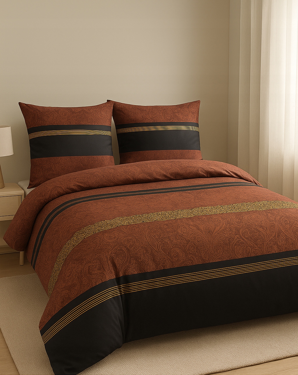 Sada Hřejivého Flanelového Povlečení 220/200 2x Povlak na Polštář 70/80 Ketna