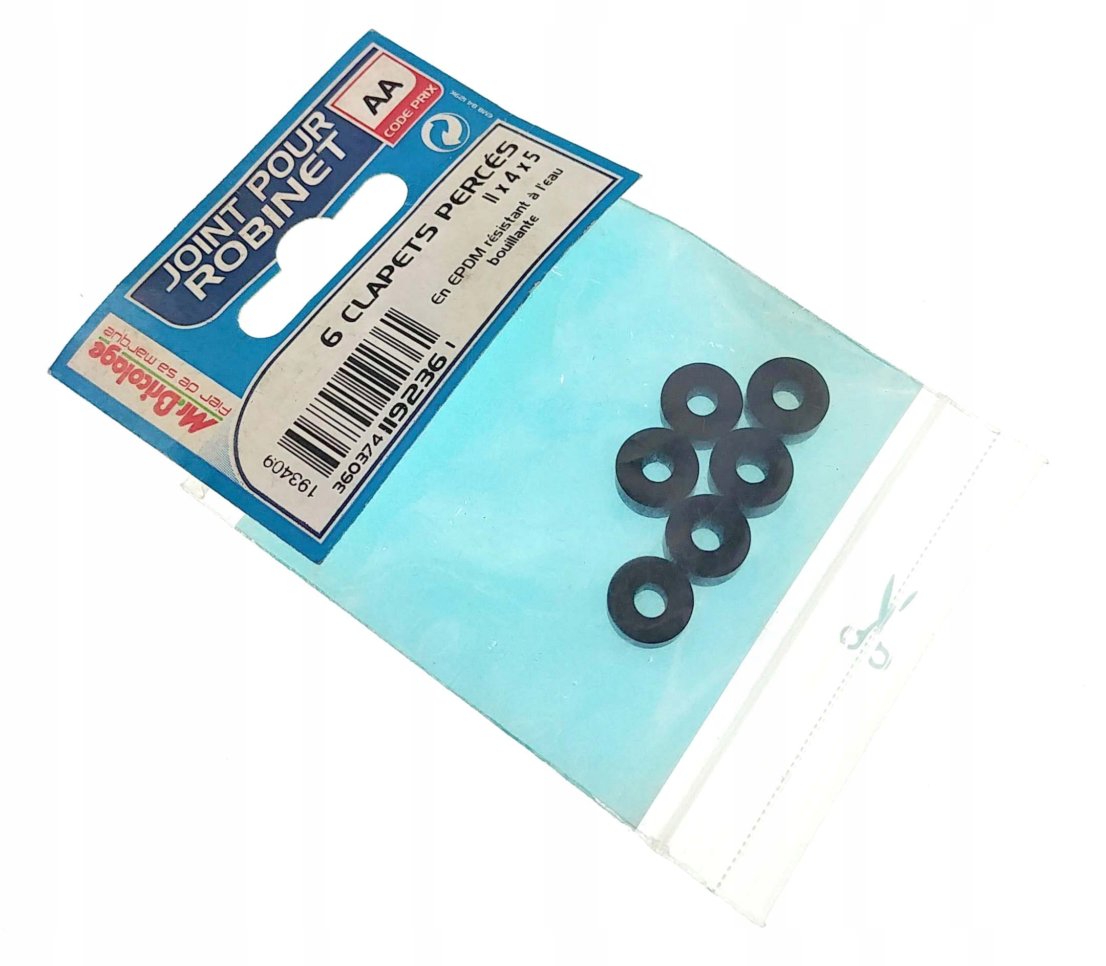 Uszczelki do głowicy kranu 6 sztuk 11x4x5mm EPDM