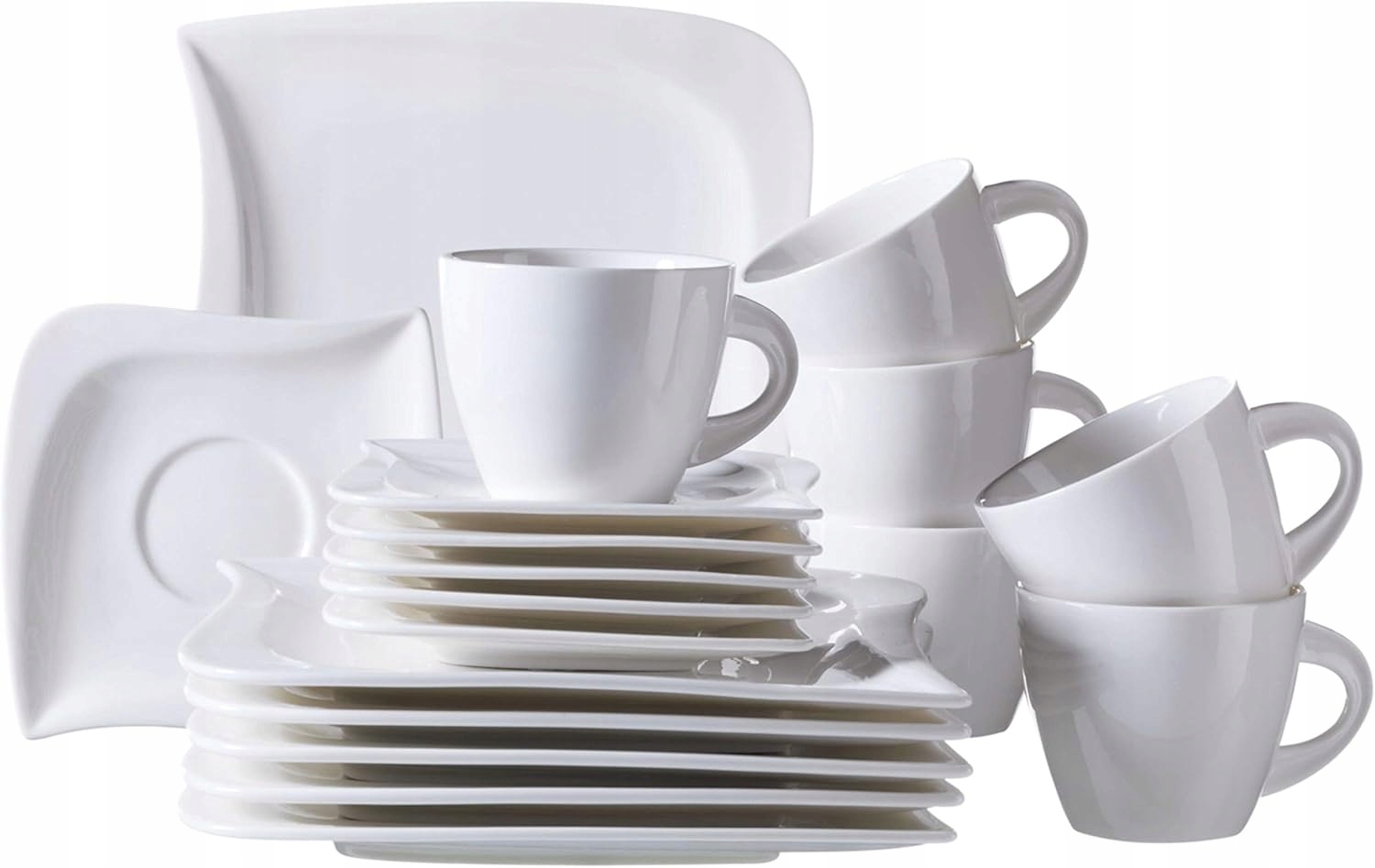 Porcelánový Kávový Servis 18 El. La Musica Šálky Taniere 6 Osôb