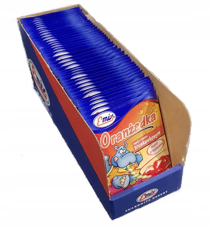 Oranżadka EMIX w proszku musująca pomarańcza 40szt Marka Emix