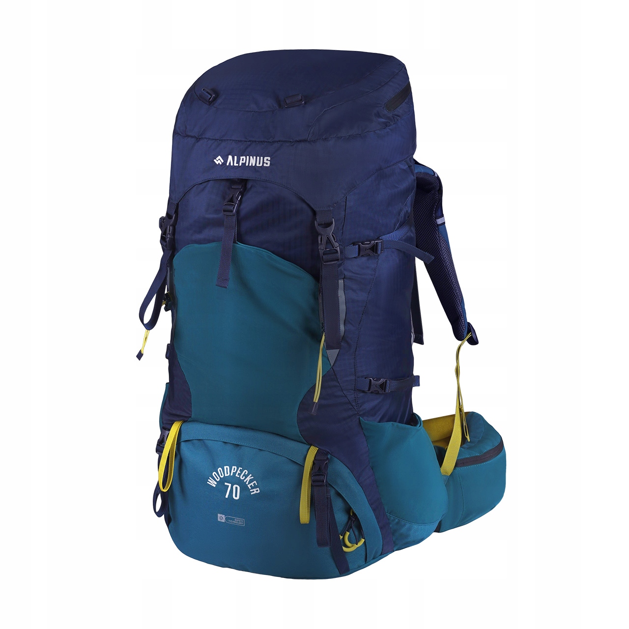 Plecak Alpinus Woodpecker 70 wododoporny nylon,stelaż aluminium,H2O,2komory
