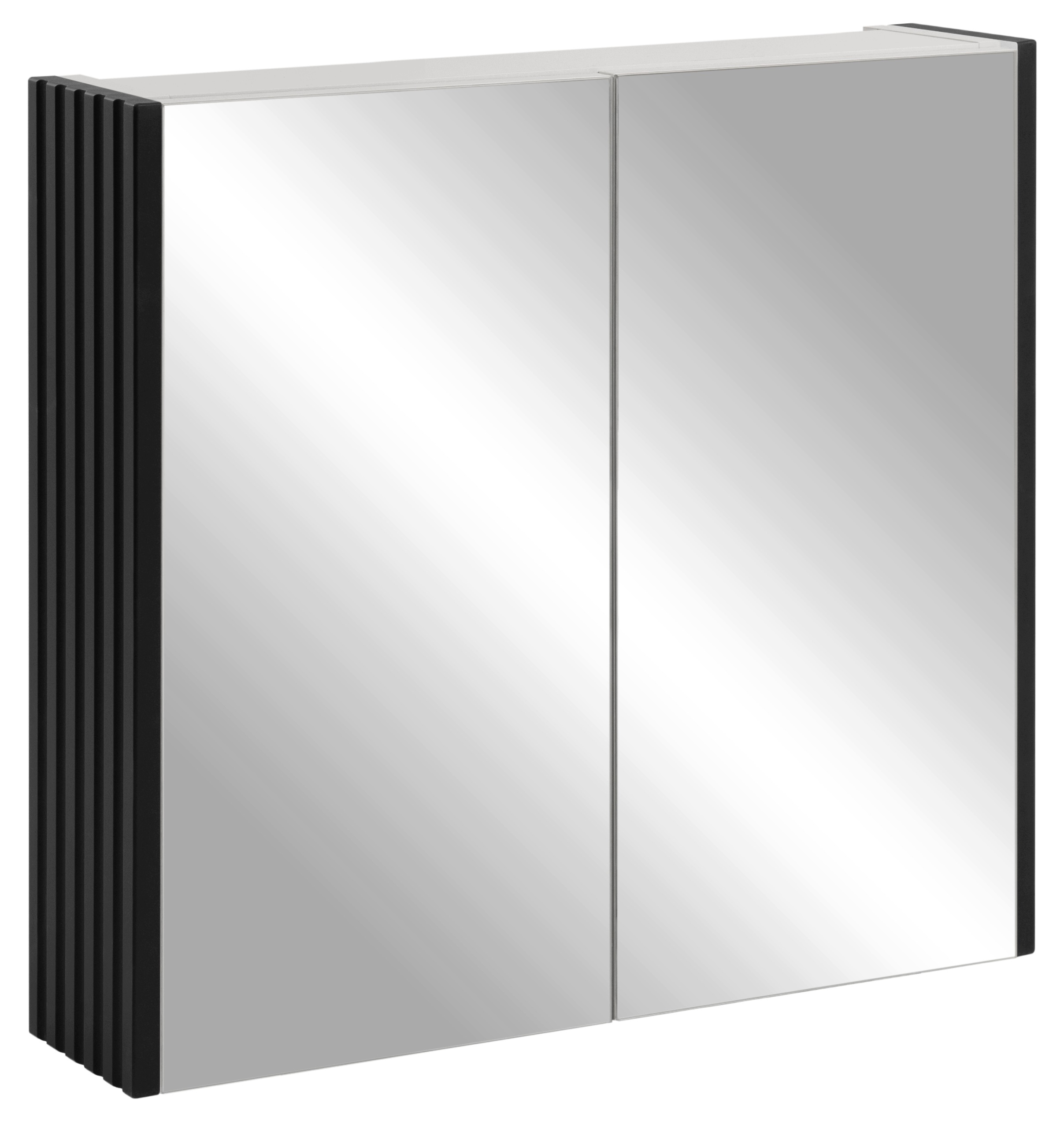Zrcadlová skříňka Se Zrcadlem 60 Koupelnový boční panel Černá Ryfle Mdf