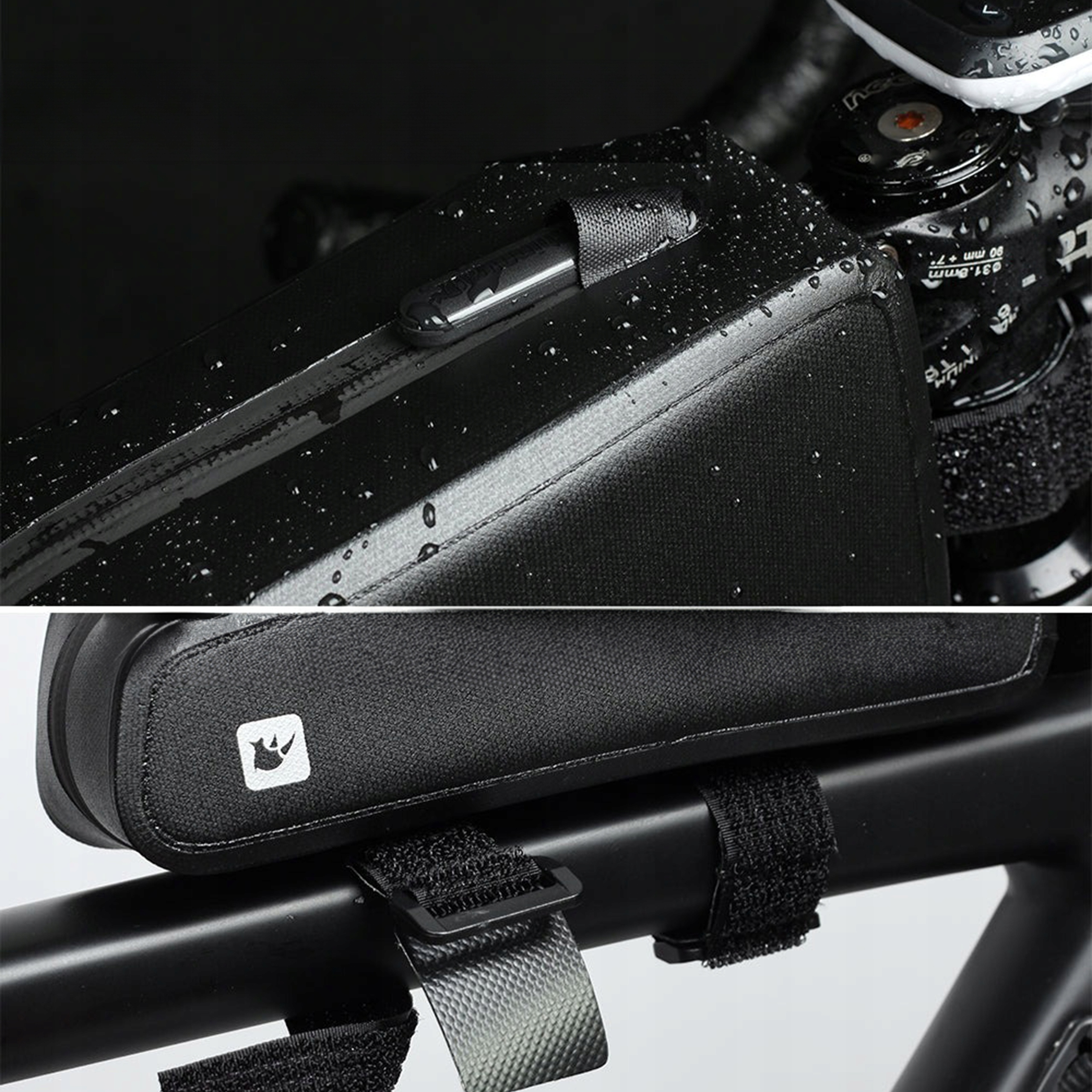 Torba rowerowa na ramę Wodoodporna sakwa rowerowa 1.2L Rhinowalk Materiał dominujący nylon