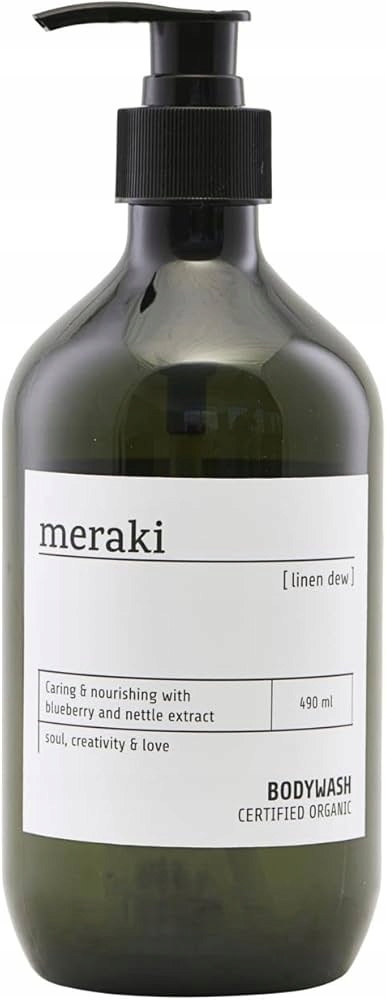Meraki Linen Dew Organický Gel na mytí těla pod sprchou Čerstvý bylinný