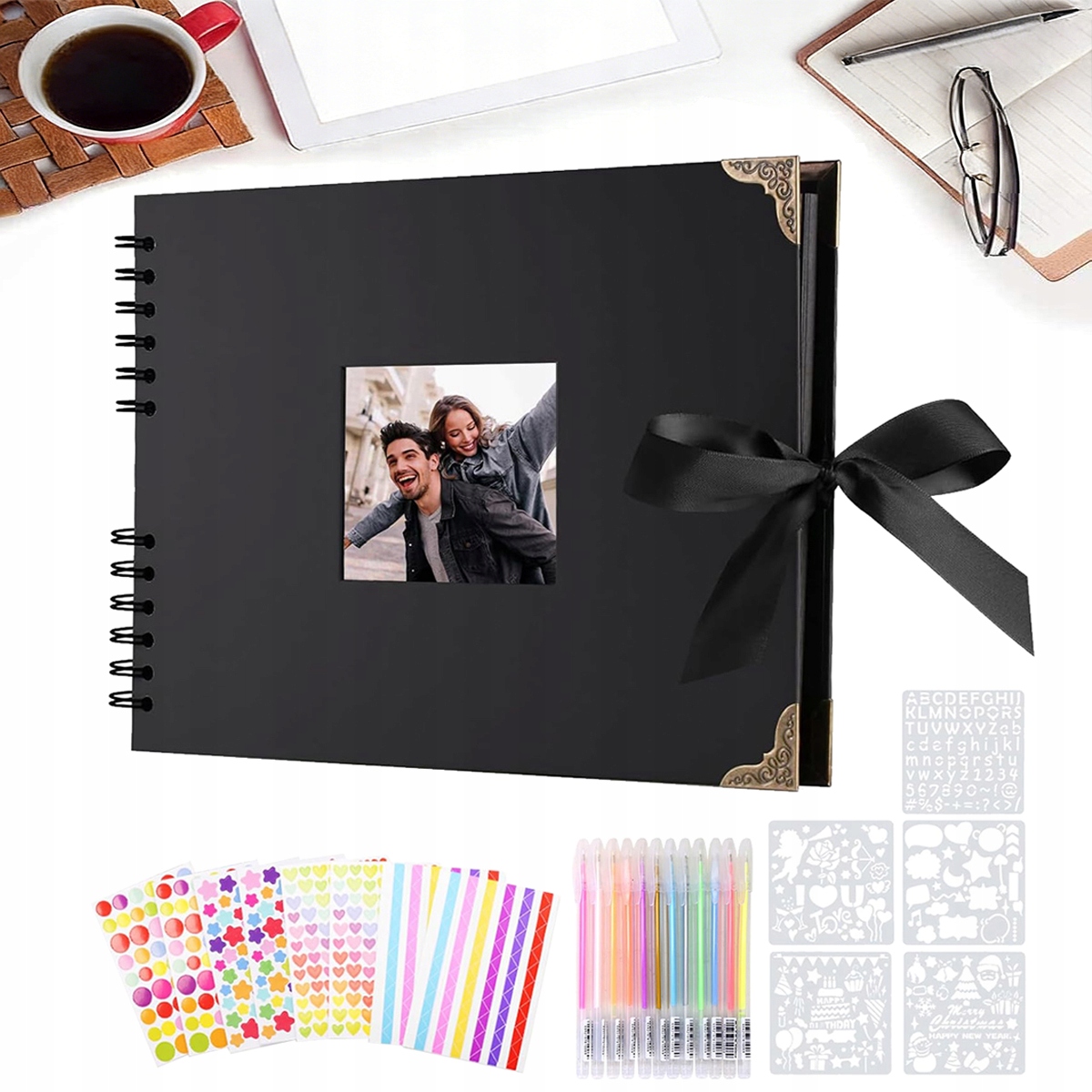 ALBUM DO SCRAPBOOKINGU DO ZDOBIENIA NAKLEJKI NA ZDJĘCIA