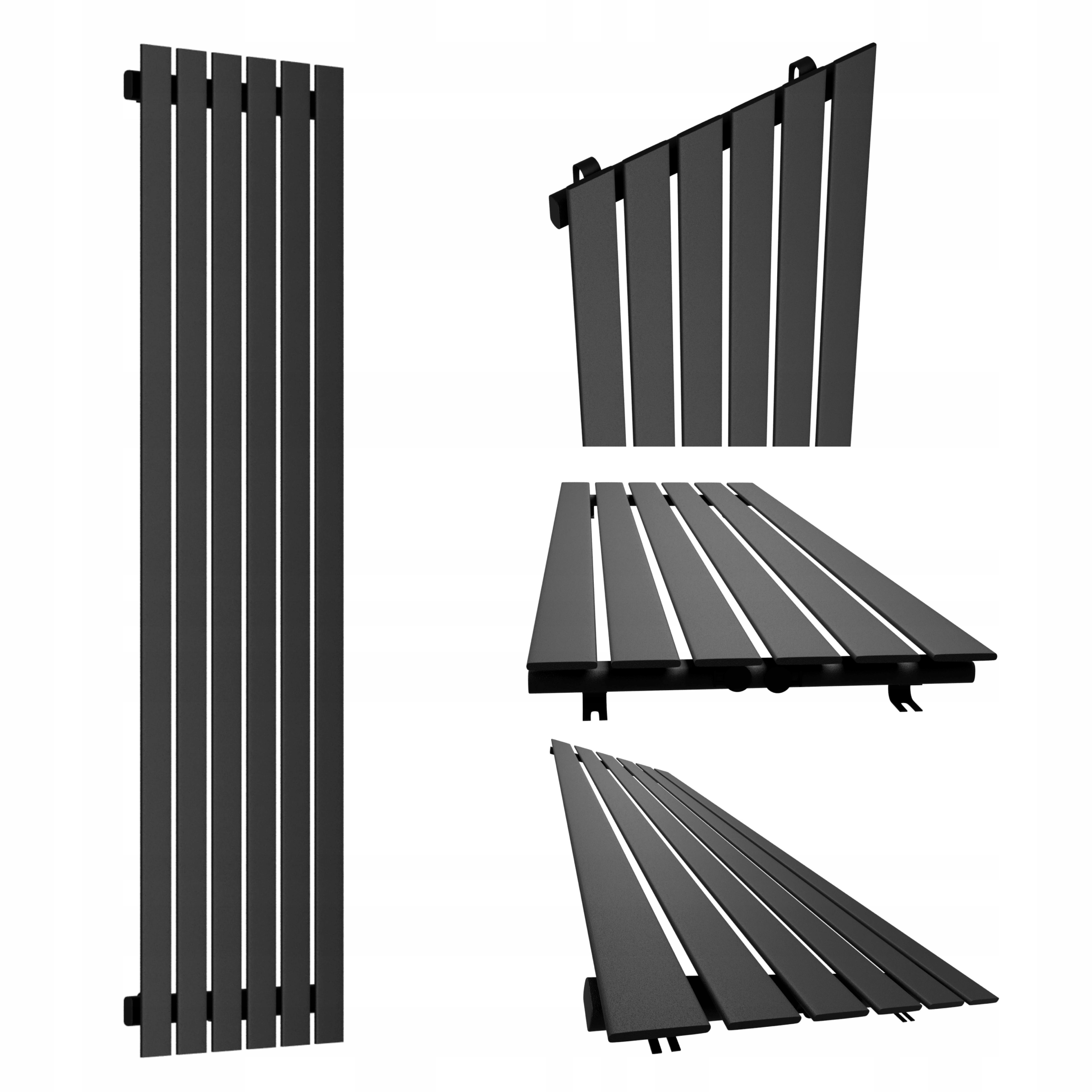 Dekorativní radiátor 160x45 BELLO-černá struktura