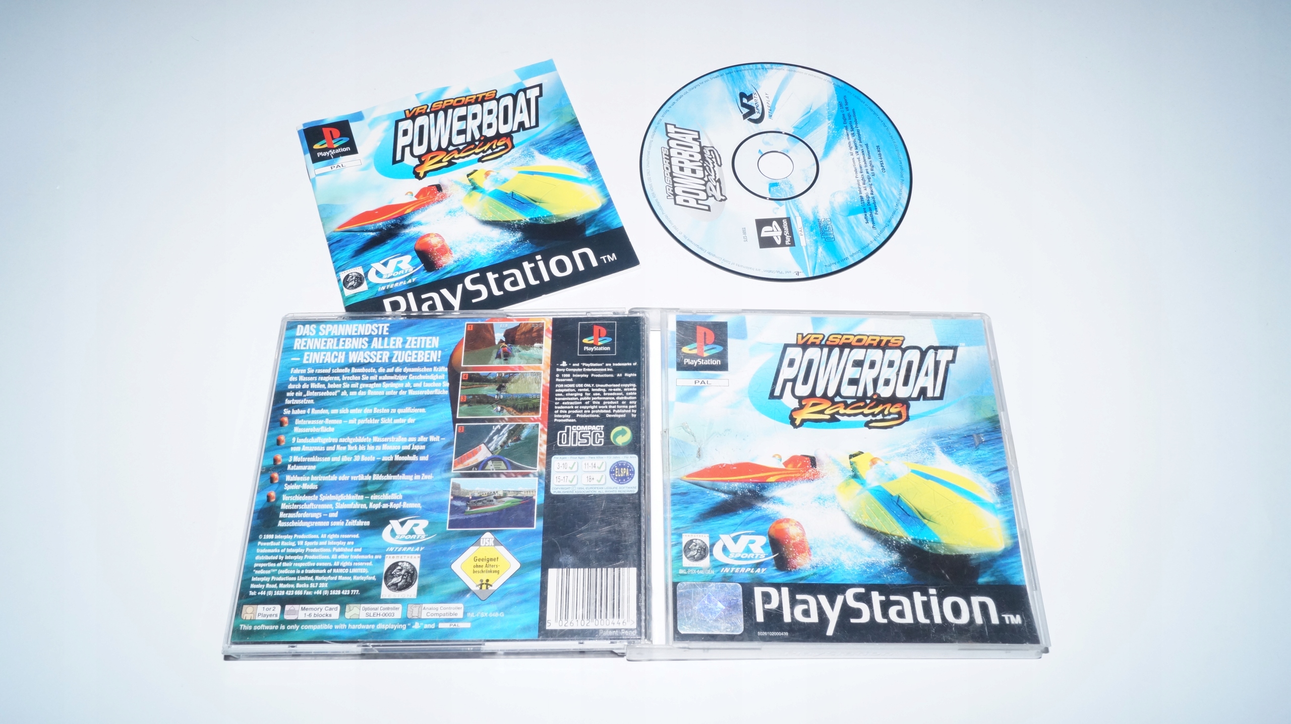 VR SPORTS POWERBOAT RACING PSX PS1 GRA WYŚCIGI Tematyka wyścigi