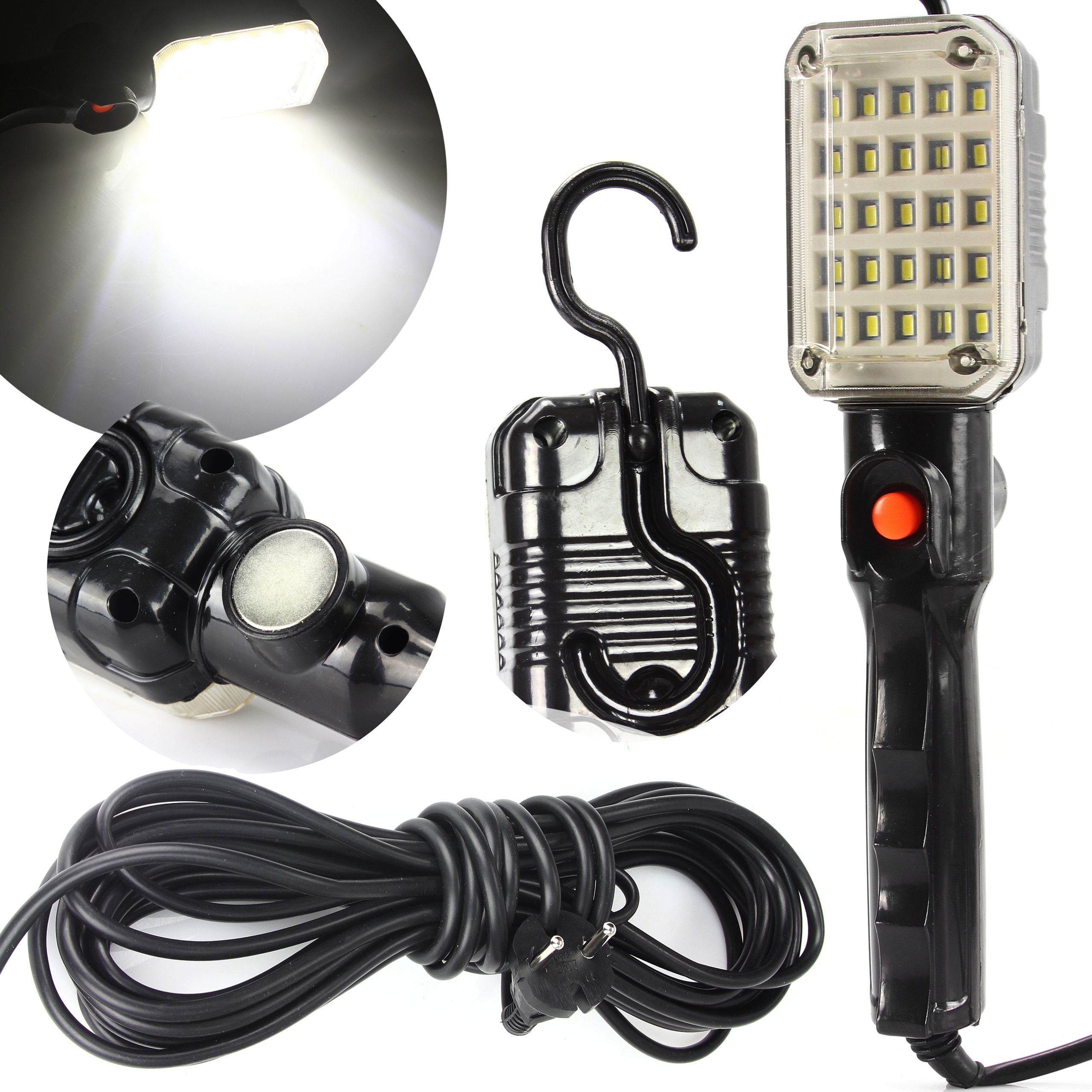 

Lampa Warsztatowa Kanałowa 25 Led Hak Magnes