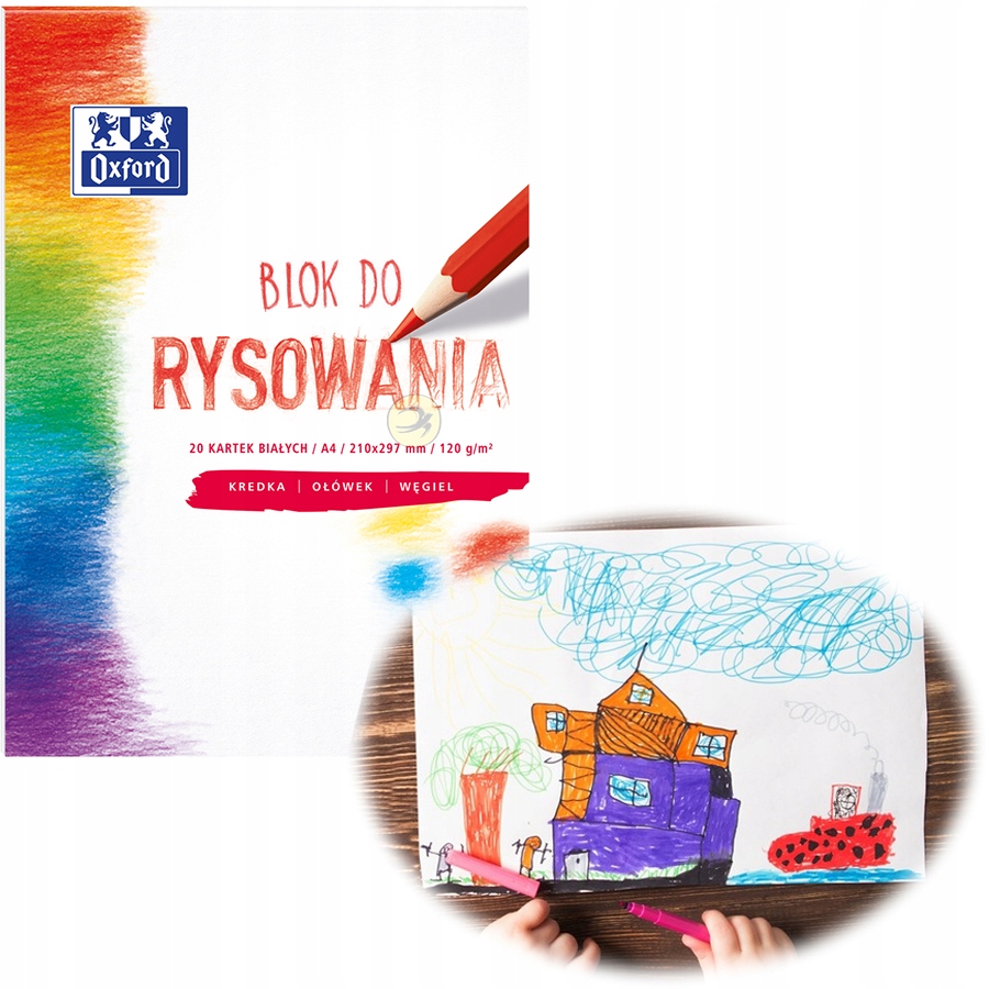 

Blok Rysunkowy Do Rysowania Biały A4 Oxford 20 K