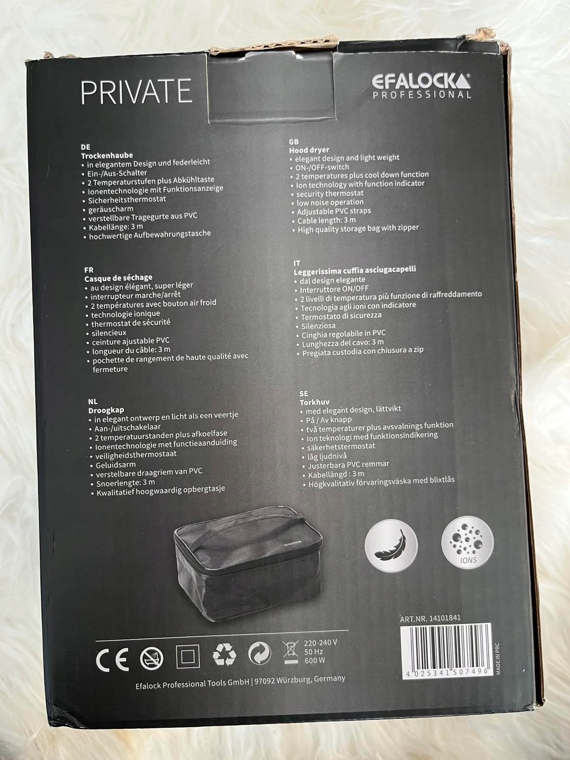 Suszarka kapturowa Efalock Professional Private Kod producenta 7035261002