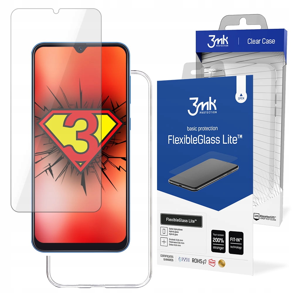 

Clear Case Etui + Szkło 3mk do Samsung Galaxy A40