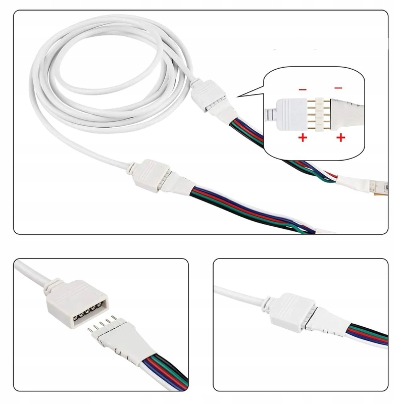 PRZEDŁUŻACZ DO TASMY LED RGBW 5PIN KABEL 5m EAN (GTIN) 7387484848