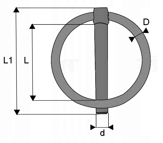 Zawleczka z kółkiem 8x45 LP8045 Marka inna