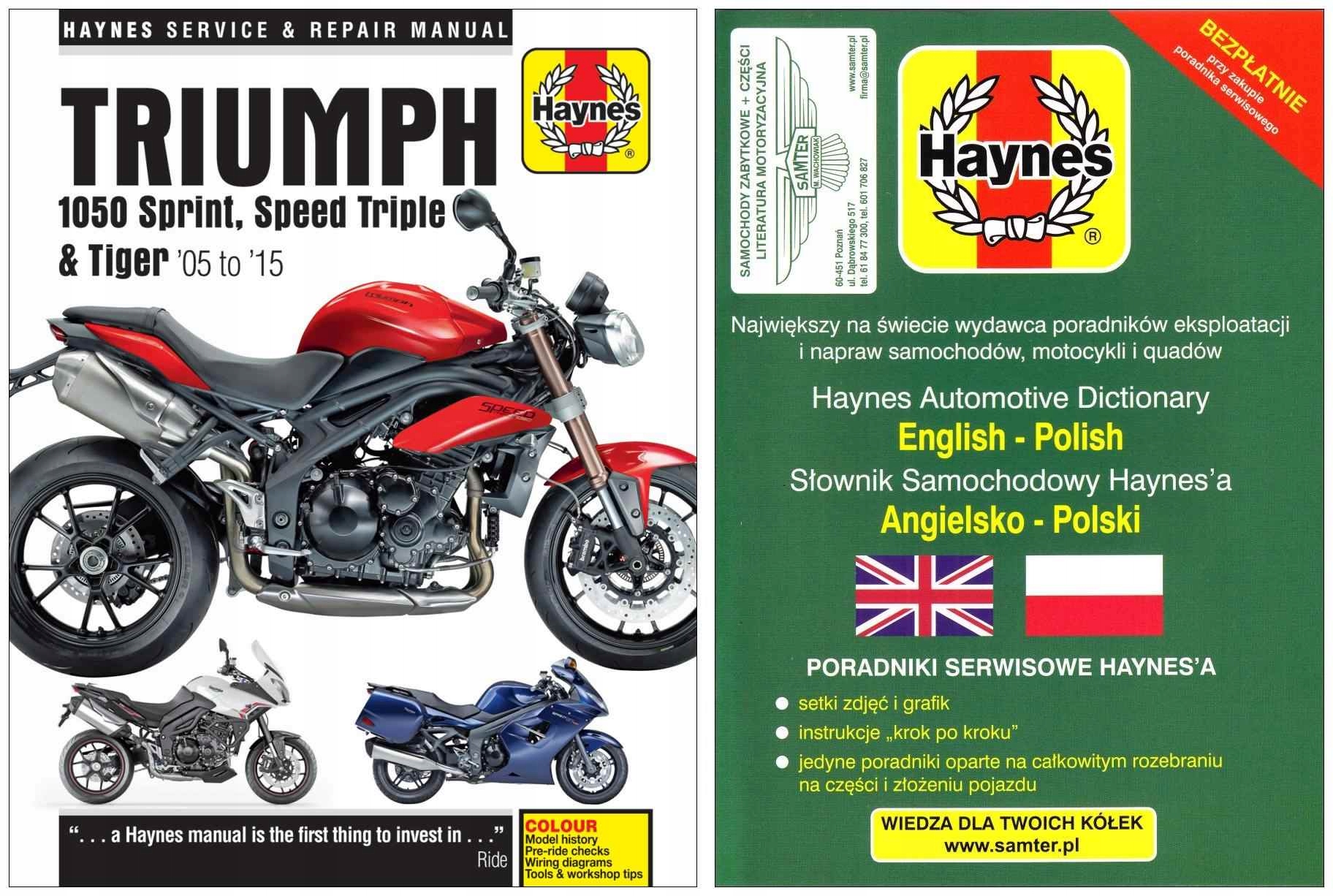 Triumph 1050 Sprint ST GT Speed Triple Tiger SE Sport 05-15 ins +GRATIS 24h