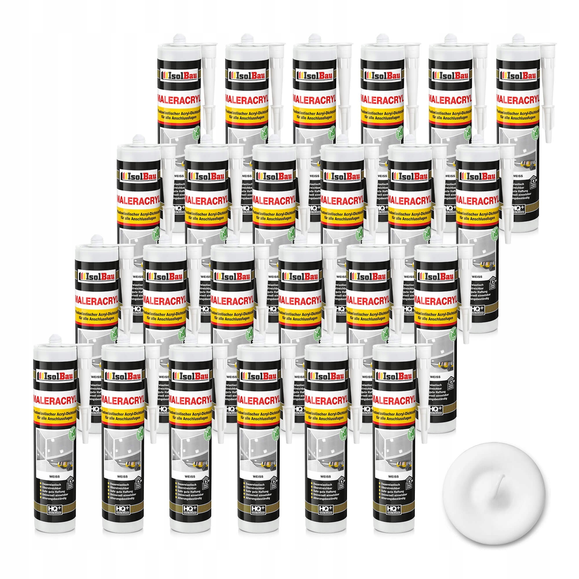 Akryl Bílý Akrylový Tmel 24x300ml Elastický Univerzální Německý