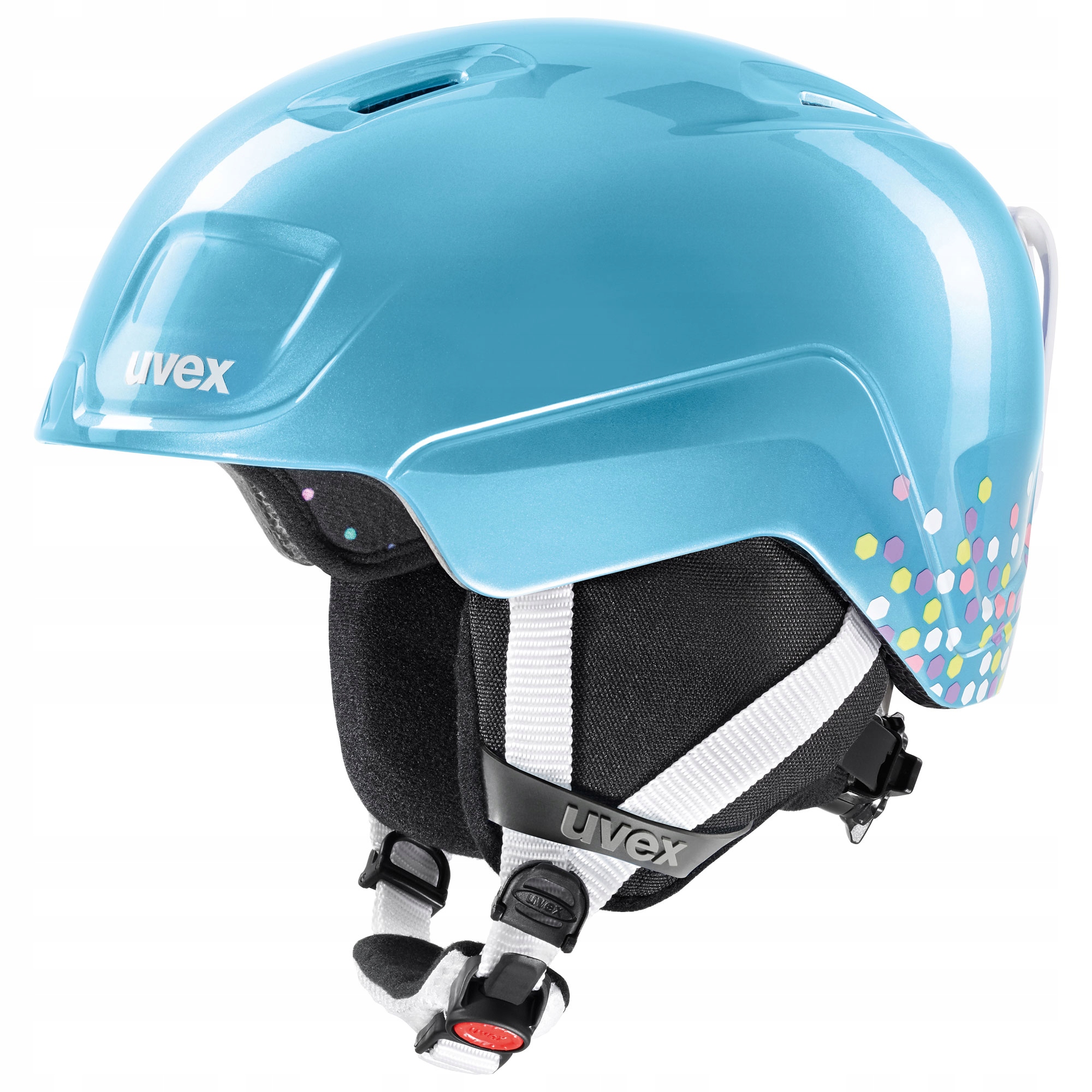 Dětská lyžařská přilba Uvex Heyya Blue Confetti Xs 46-50 cm